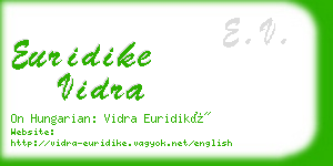 euridike vidra business card